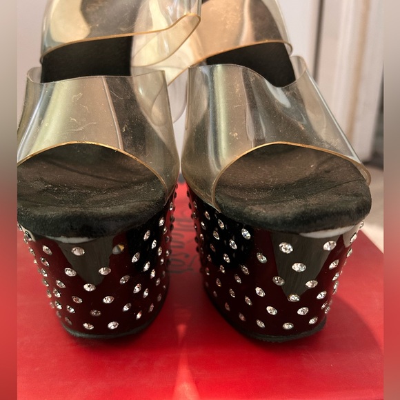 Pleaser Stardust Black Rhinestone Platform heels. - Picture 4 of 14